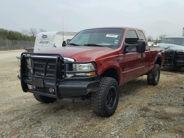 1FTNX21F81ED46155 - 2001 FORD F250 SUPER RED photo 2