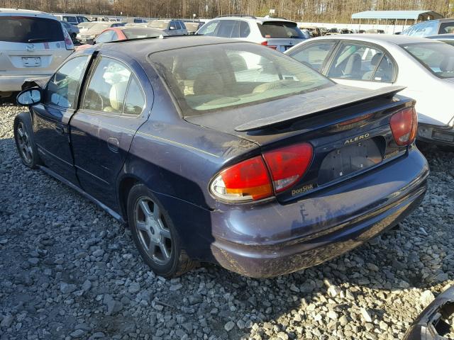 1G3NF52E91C177639 - 2001 OLDSMOBILE ALERO GLS 蓝色 照片 3