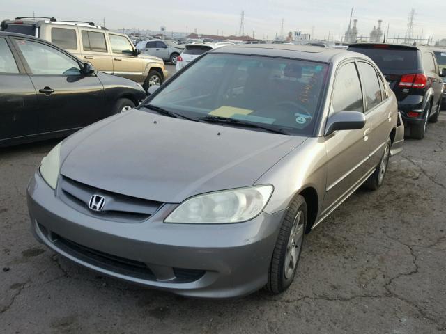 1HGES26774L019845 - 2004 HONDA CIVIC EX TAN photo 2