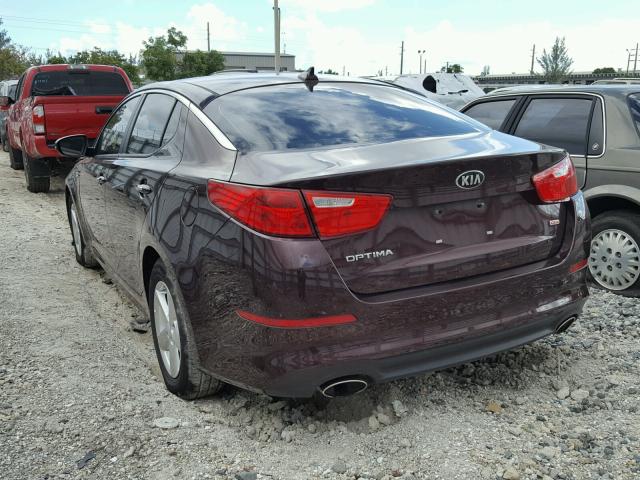 5XXGM4A73FG484162 - 2015 KIA OPTIMA LX BURGUNDY photo 3