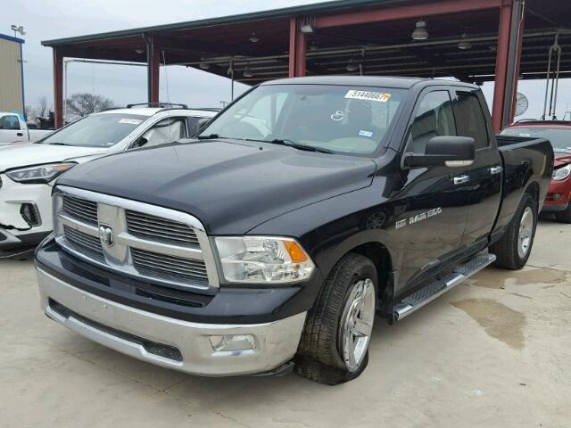 1D7RB1GT4BS543730 - 2011 DODGE RAM 1500 BLACK photo 2