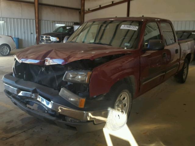 2GCEC13T851296454 - 2005 CHEVROLET SILVERADO MAROON photo 2