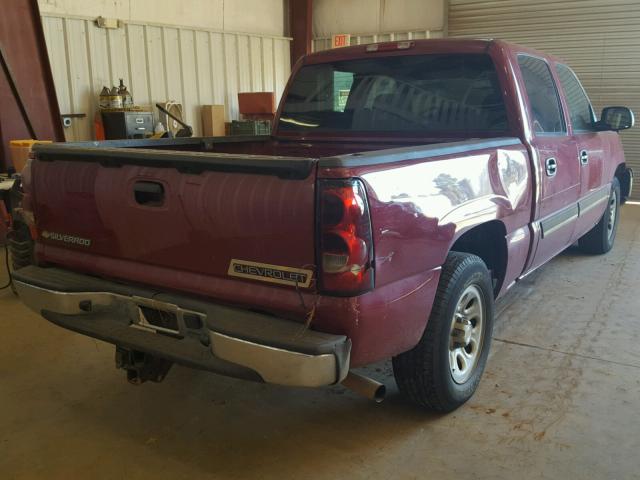 2GCEC13T851296454 - 2005 CHEVROLET SILVERADO MAROON photo 4