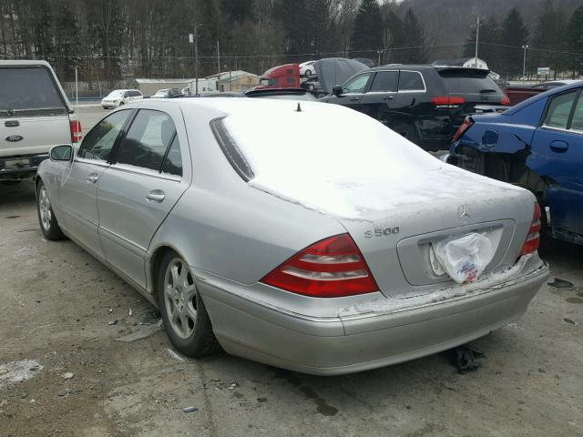 WDBNG75J81A204275 - 2001 MERCEDES-BENZ S 500 SILVER photo 3