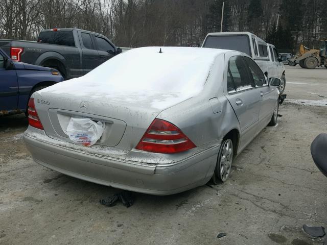 WDBNG75J81A204275 - 2001 MERCEDES-BENZ S 500 SILVER photo 4