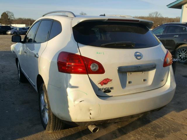 JN8AS5MT5CW256155 - 2012 NISSAN ROGUE S WHITE photo 3