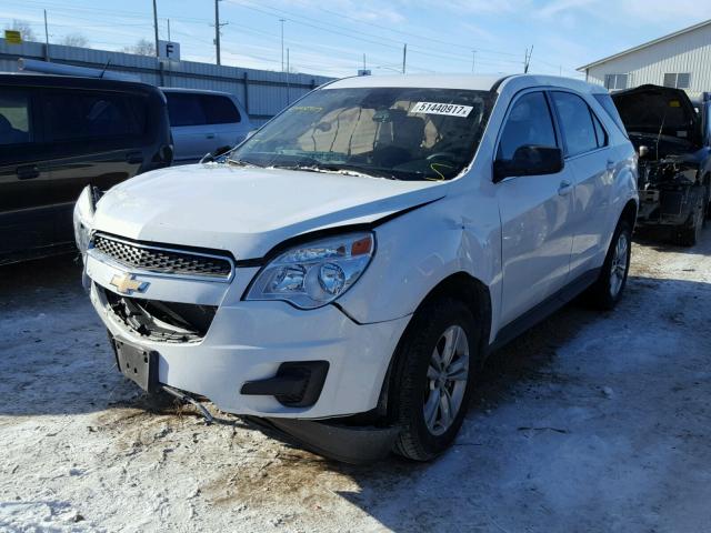 2GNALBEK1C1117605 - 2012 CHEVROLET EQUINOX LS WHITE photo 2