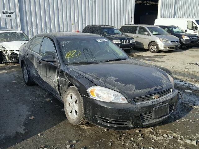 2G1WT58K381293387 - 2008 CHEVROLET IMPALA LT BLACK photo 1