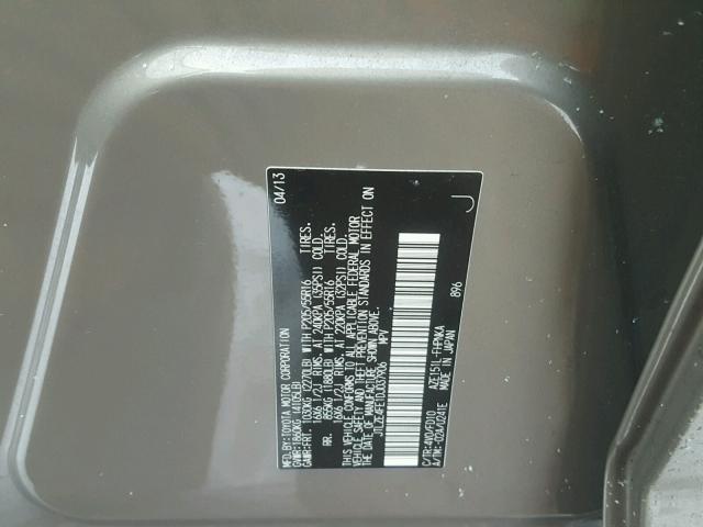 JTLZE4FE1DJ037906 - 2013 TOYOTA SCION XB 棕色 照片 10