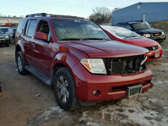 5N1AR18W75C751882 - 2005 NISSAN PATHFINDER MAROON photo 1