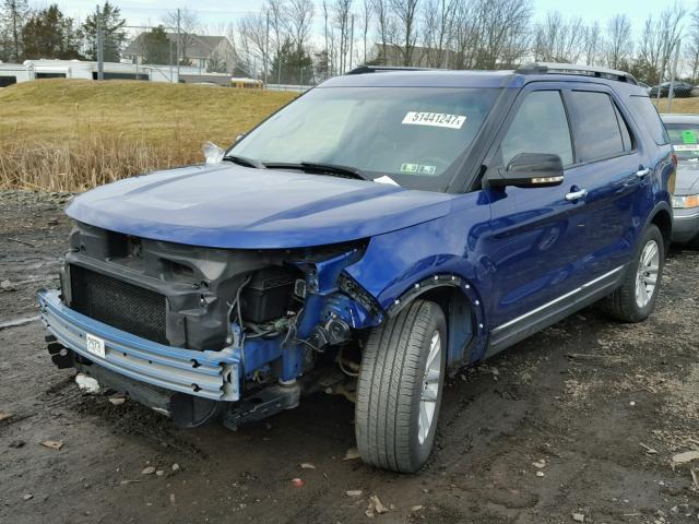 1FM5K8D80DGB50553 - 2013 FORD EXPLORER X BLUE photo 2