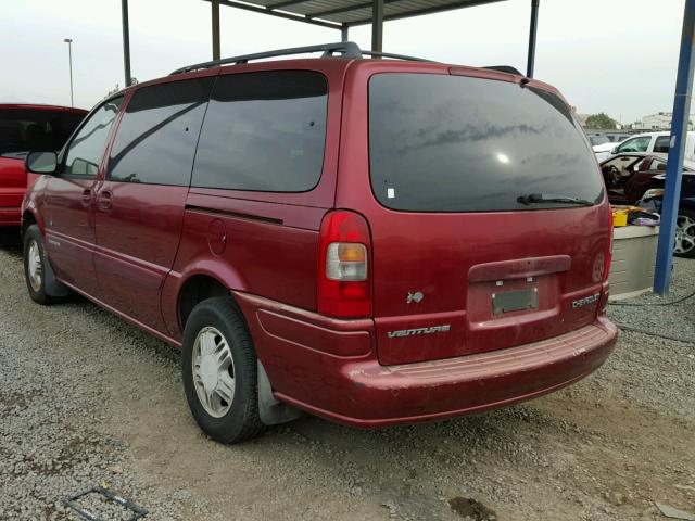 1GNDX13EX1D149687 - 2001 CHEVROLET VENTURE LU BURGUNDY photo 3