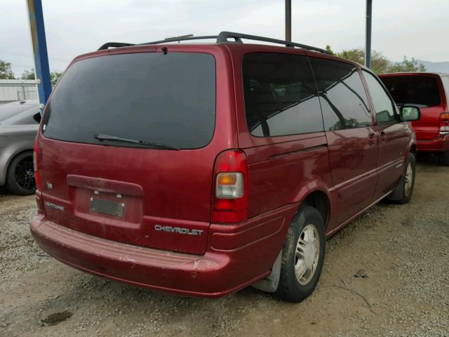 1GNDX13EX1D149687 - 2001 CHEVROLET VENTURE LU BURGUNDY photo 4