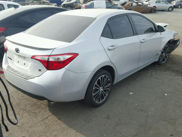 2T1BURHEXGC655090 - 2016 TOYOTA COROLLA L SILVER photo 4