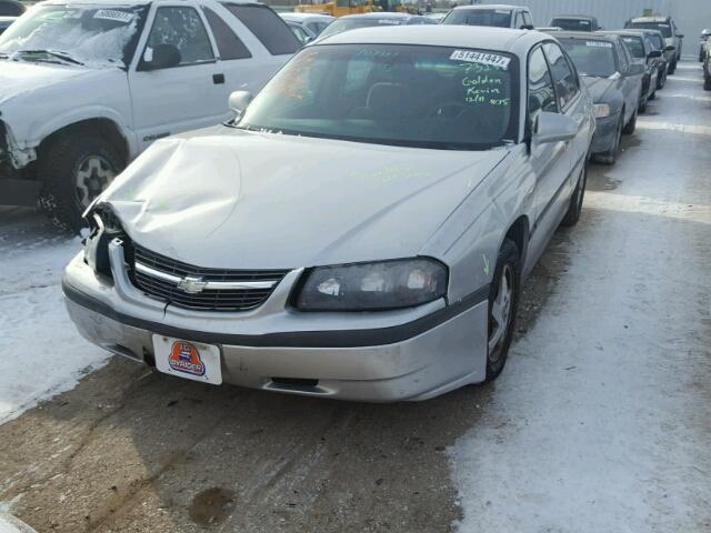 2G1WF52E359319333 - 2005 CHEVROLET IMPALA SILVER photo 2