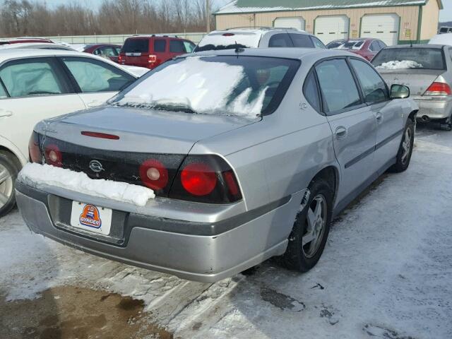 2G1WF52E359319333 - 2005 CHEVROLET IMPALA SILVER photo 4