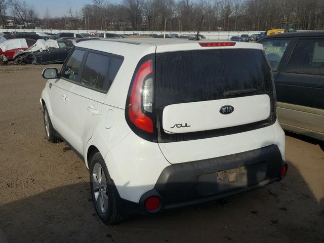 KNDJN2A24E7011681 - 2014 KIA SOUL WHITE photo 3