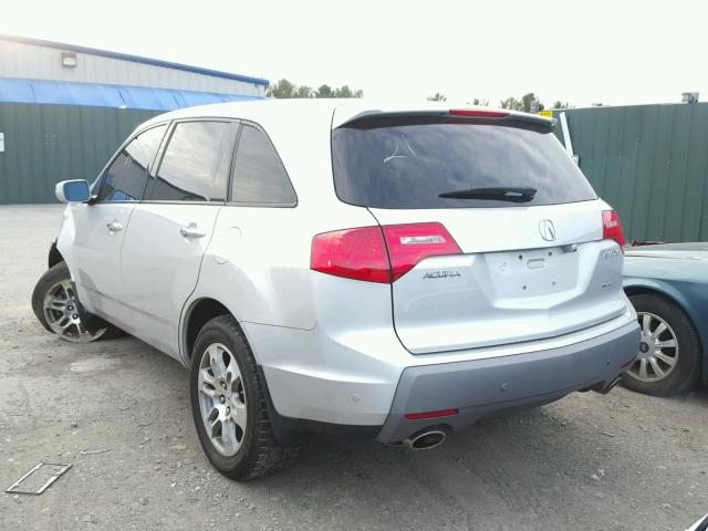 2HNYD28439H530265 - 2009 ACURA MDX TECHNO SILVER photo 3