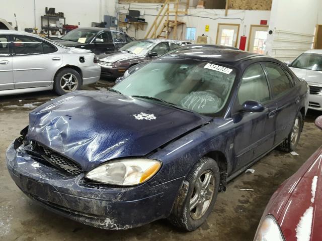 1FAFP56S8YG270324 - 2000 FORD TAURUS SEL BLUE photo 2