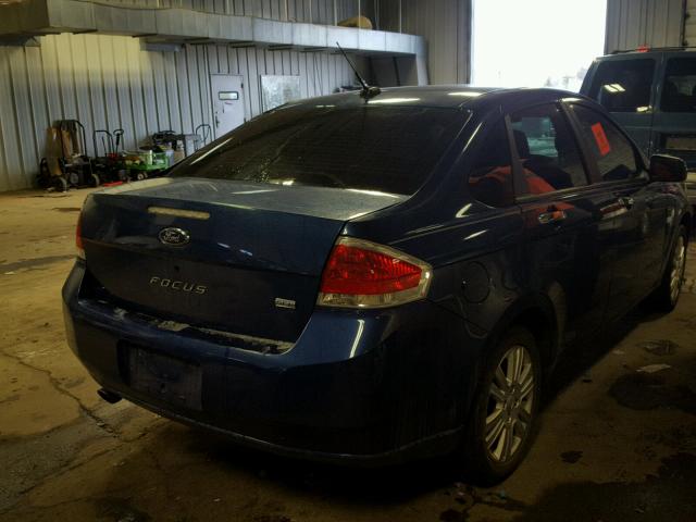 1FAHP37N09W163989 - 2009 FORD FOCUS SEL BLUE photo 4