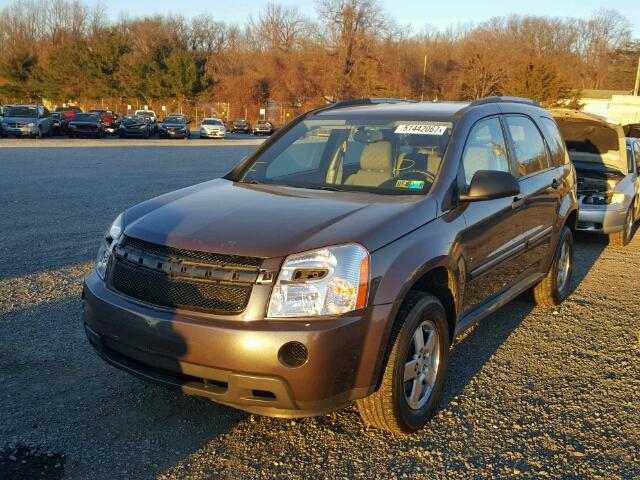 2CNDL13F586074530 - 2008 CHEVROLET EQUINOX LS BROWN photo 2