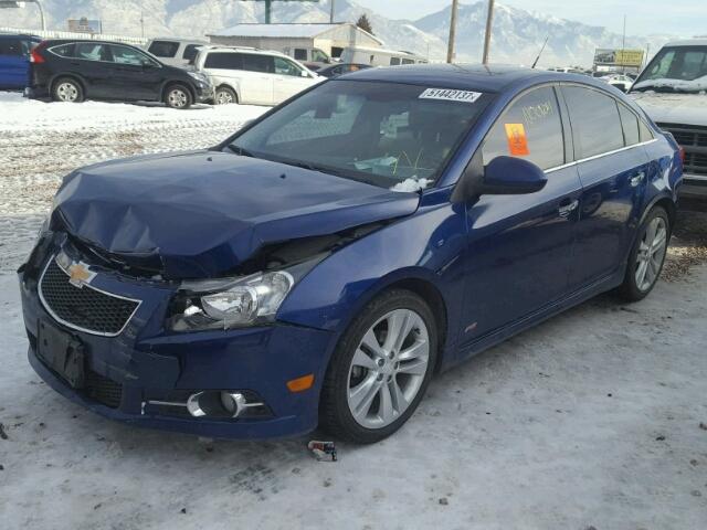 1G1PG5SB4D7104308 - 2013 CHEVROLET CRUZE LTZ BLUE photo 2