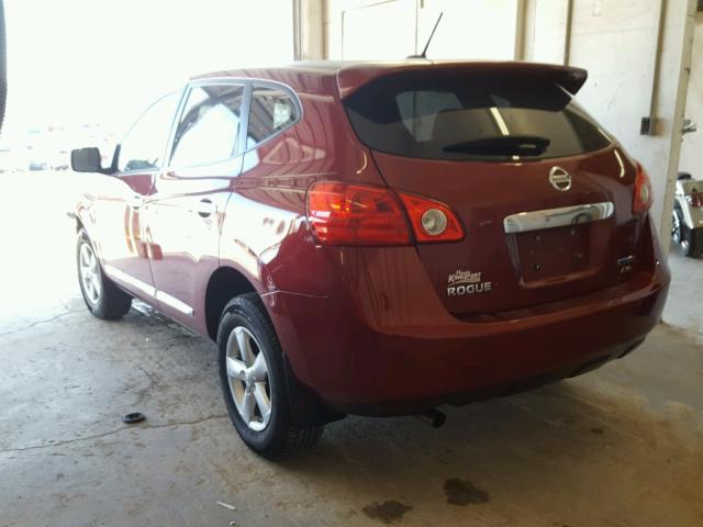 JN8AS5MV7DW652221 - 2013 NISSAN ROGUE S MAROON photo 3