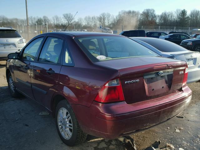 1FAFP34N66W117218 - 2006 FORD FOCUS ZX4 MAROON photo 3