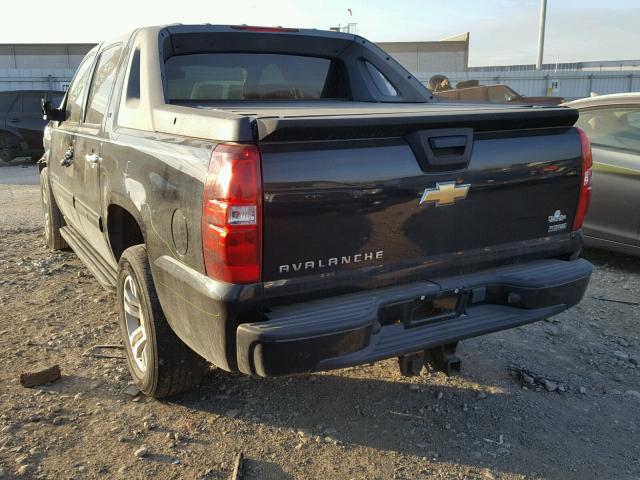 3GNEC22039G266716 - 2009 CHEVROLET AVALANCHE BLACK photo 3