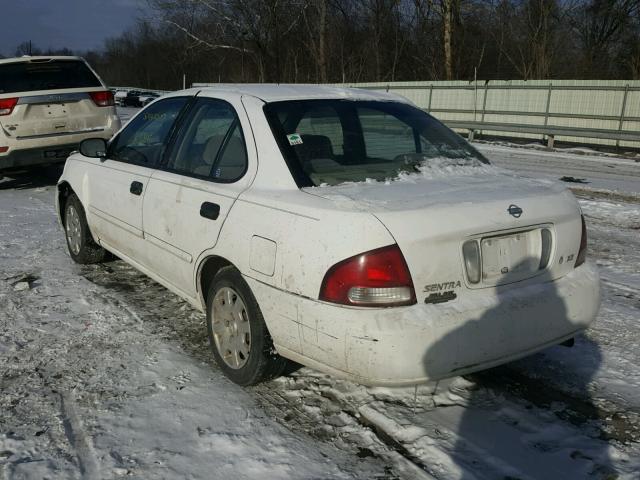 3N1CB51D02L609507 - 2002 NISSAN SENTRA XE WHITE photo 3