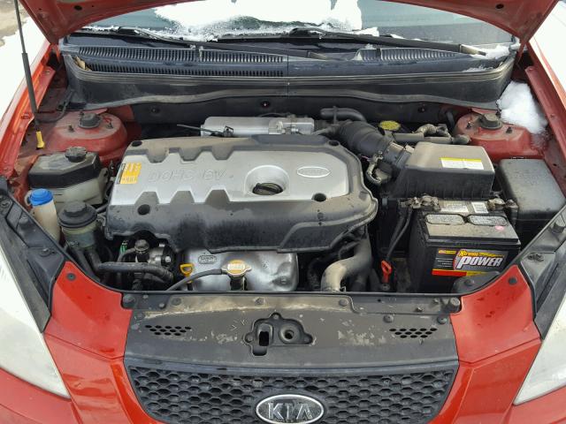 KNADE123766068119 - 2006 KIA RIO RED photo 7