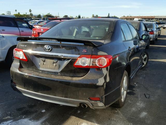 5YFBU4EE0DP210487 - 2013 TOYOTA COROLLA BA BLACK photo 4