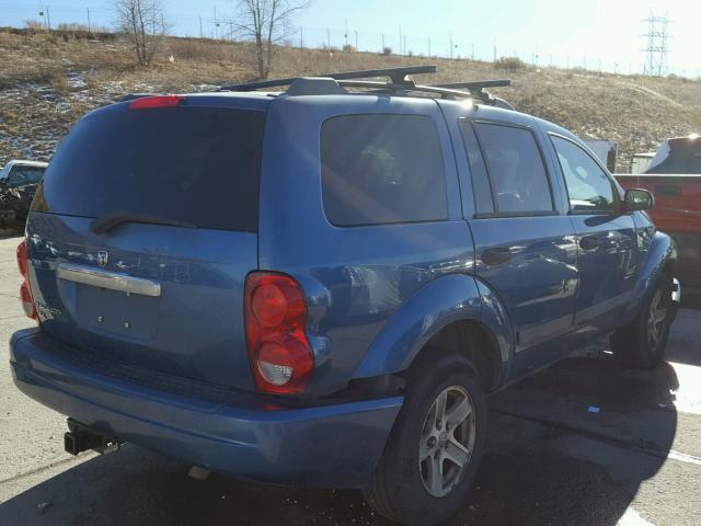 1D4HB48N66F175981 - 2006 DODGE DURANGO SL BLUE photo 4