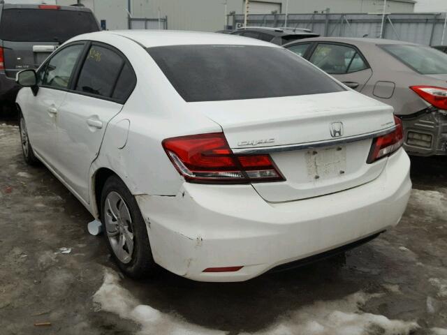 2HGFB2F42DH109993 - 2013 HONDA CIVIC LX WHITE photo 3