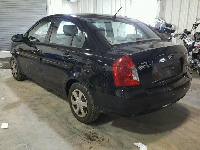 KMHCN46C47U148545 - 2007 HYUNDAI ACCENT GLS BLACK photo 3