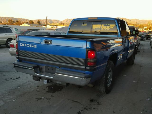 3B7HC13Y8WG181192 - 1998 DODGE RAM 1500 BLUE photo 4