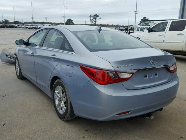 5NPEB4ACXDH770683 - 2013 HYUNDAI SONATA GLS BLUE photo 3