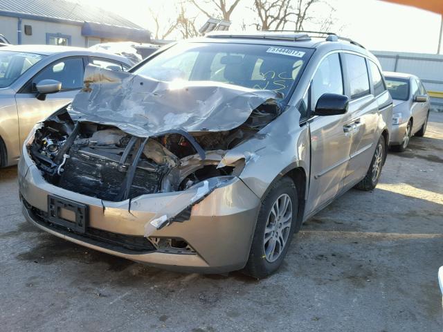 5FNRL5H65BB059635 - 2011 HONDA ODYSSEY EX TAN photo 2