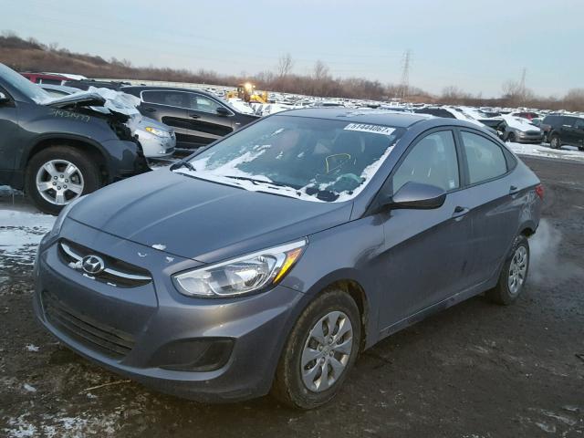 KMHCT4AE0HU316116 - 2017 HYUNDAI ACCENT SE GRAY photo 2