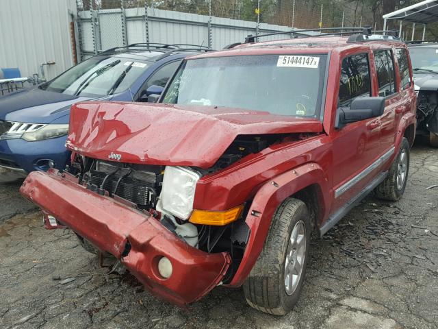 1J8HH58296C260914 - 2006 JEEP COMMANDER RED photo 2