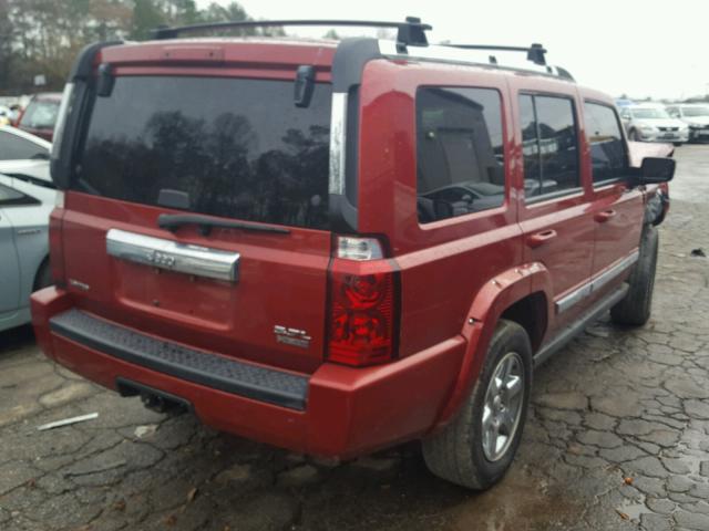 1J8HH58296C260914 - 2006 JEEP COMMANDER RED photo 4