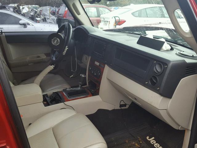 1J8HH58296C260914 - 2006 JEEP COMMANDER RED photo 5