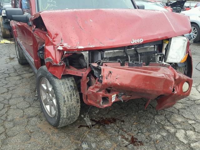 1J8HH58296C260914 - 2006 JEEP COMMANDER RED photo 9