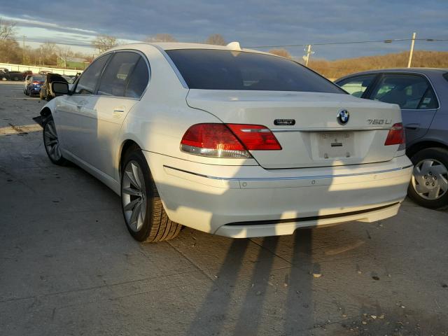 WBAHN83548DT87938 - 2008 BMW 750 LI WHITE photo 3