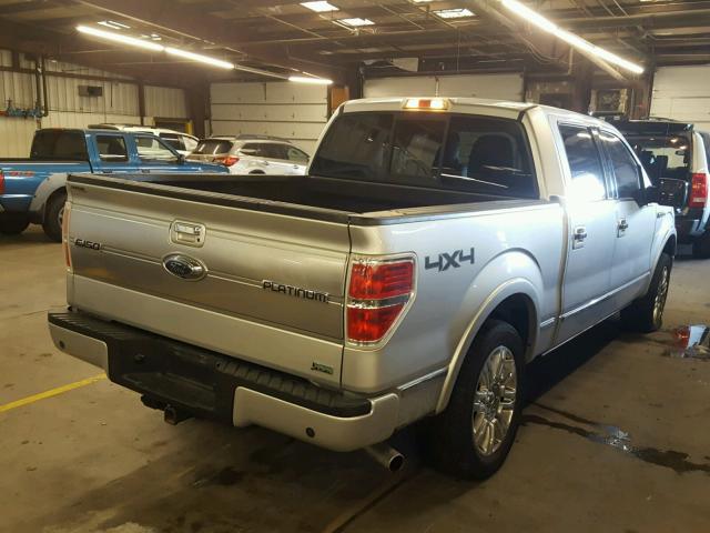 1FTFW1EV4AFD77366 - 2010 FORD F150 SUPER SILVER photo 4