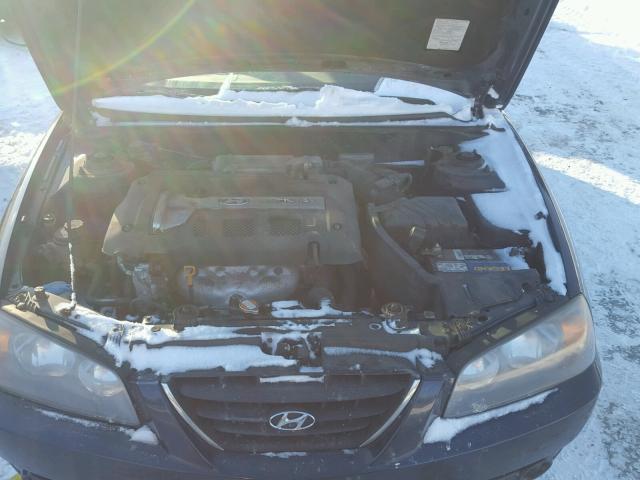 KMHDN46D16U289598 - 2006 HYUNDAI ELANTRA GL BLUE photo 7