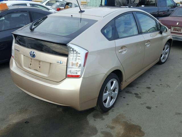 JTDKN3DU4A0130681 - 2010 TOYOTA PRIUS GOLD photo 4