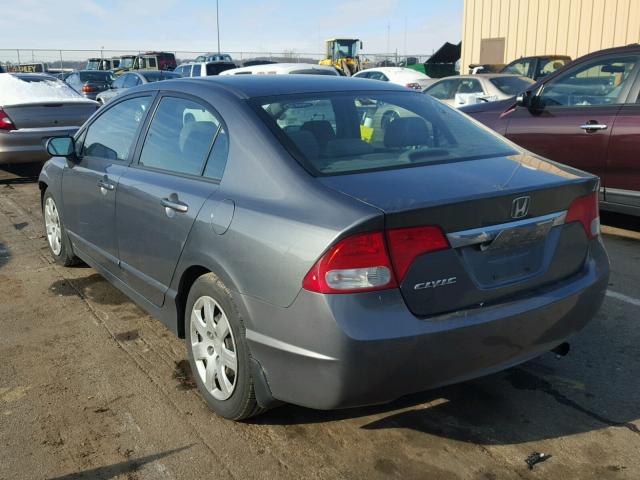 19XFA1F5XBE048826 - 2011 HONDA CIVIC LX GRAY photo 3