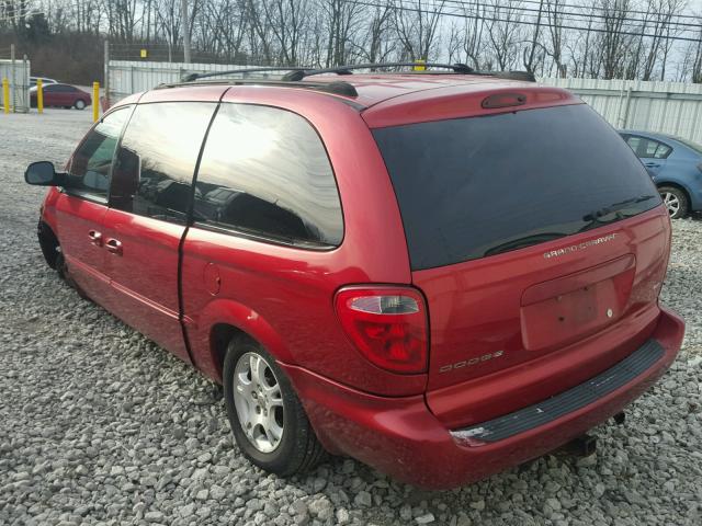 2B8GP74L92R505238 - 2002 DODGE GRAND CARA RED photo 3