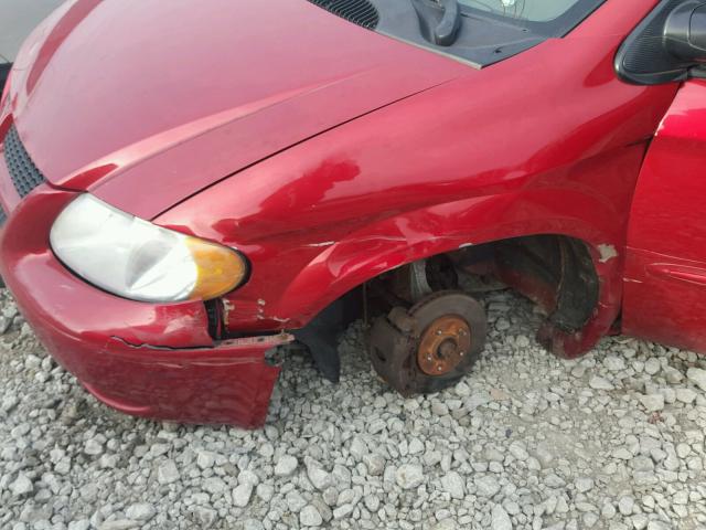 2B8GP74L92R505238 - 2002 DODGE GRAND CARA RED photo 9